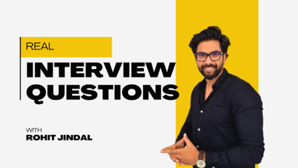 Original Real Interview Questions course cover with Rohit Jindal